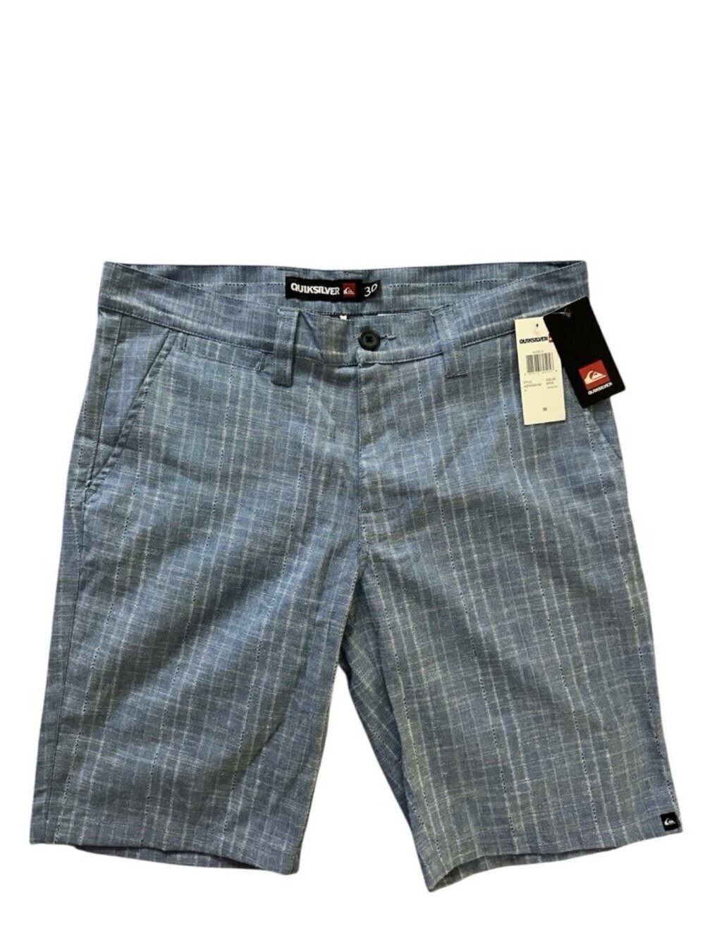 Quiksilver Bloke 21" Men's Blue Plaid Walkshorts Size 30 NWT